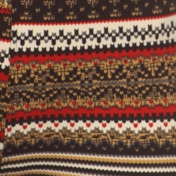 LEGGINGS DEPOT BROWN & Black Knit Print Full Length Leggings Size 12 NWT - Picture 2 of 3